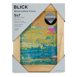 Blick Wood Gallery Frame - Natural, 5" x 7" in packaging