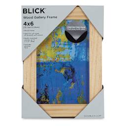 Blick Wood Gallery Frame - Natural, 4" x 6" in packaging