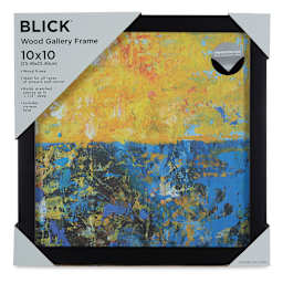 Blick Wood Gallery Frame - Black, 10" x 10" in packaging