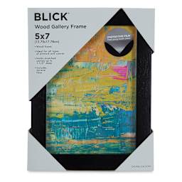 Blick Wood Gallery Frame - Black, 5" x 7" in packaging