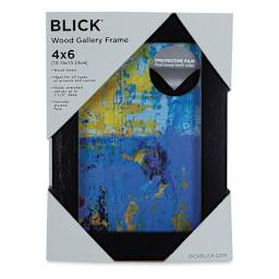 Blick Wood Gallery Frame - Black, 4" x 6" in packaging