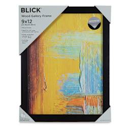 Blick Wood Gallery Frame - Black, 9" x 12" in packaging