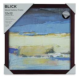 Blick Wood Gallery Frame - Walnut, 12" x 12" in packaging