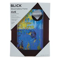 Blick Wood Gallery Frame - Walnut, 4" x 6" in packaging