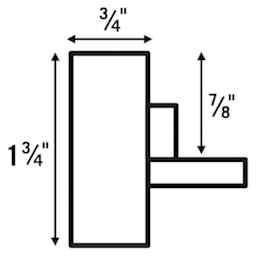 Blick Pietra Wood Floater Frames - Diagram showing 7/8" profile dimensions
