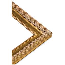 Museo Wood Frame - Closeup of corner of Gold Frame with Gold Trim