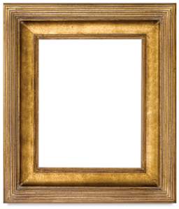 Museo Wood Frame - Front view of Gold Frame with Gold Trim