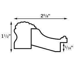 Museo Wood Frame - Diagram of Frame profile with dimensions
