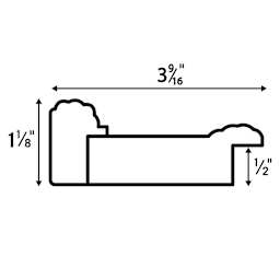 Blick Concerto Wood Frames - diagram showing dimensions of frames