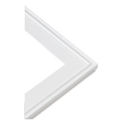 Simplon Econo Wood Frame - Closeup of corner of White Frame 