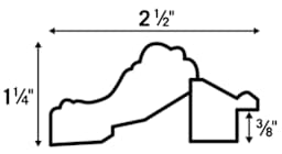 Blick Driftwood Frames with Wood Liner - Diagram showing dimensions of frame