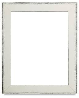 Blick Sierra Wood Frames - Front view of Aged White Wood Frame
