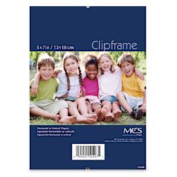 MCS Clip Frames - Front of 5" x 7" frame showing label