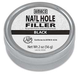 Amaco Nail Hole and Corner Filler - Top view of Tin of Black Filler