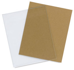 MCS Glass and Backing - Single glass with cardboard backing shown