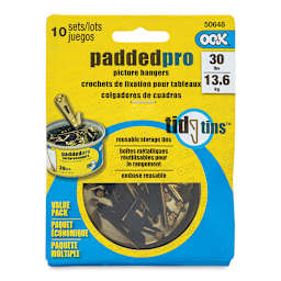 OOK Padded Hanger Tidy Tin - 30 lb Capacity, Pkg of 10, front of the packaging