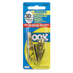 OOK Padded Hanger Pack - 30 lb Capacity, Pkg of 3