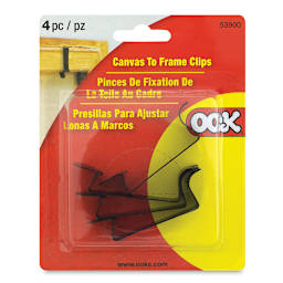 Ook Canvas to Frame Clips - Front of blister package of 4 clips