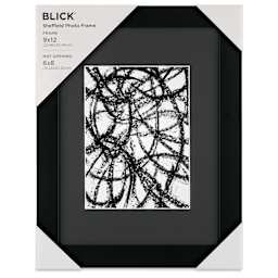 Blick Sheffield Frame - Black w/ Black Mat, 9" x 12" in package