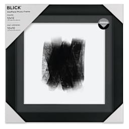 Blick Sheffield Frame-Black w/ Black Mat, 12” x 12" front of packaging
