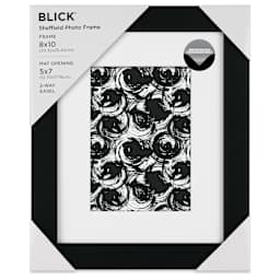 Blick Sheffield Frame-Black w/ White Mat, 8” x 10" front of packaging