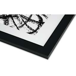 Blick Sheffield Frame-Black w/ White Mat close-up of mat and frame
