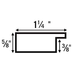 Blick Sheffield Frame cutaway drawing with dimensions.