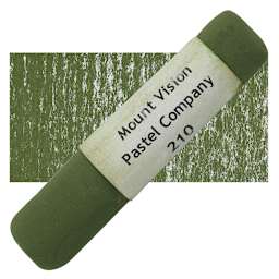 Mount Vision Handmade Pastel - Green Umber 210 pastel and swatch