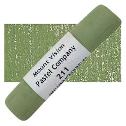 Mount Vision Handmade Pastel - Green Umber 211 pastel and swatch