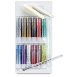 Faber-Castell Gelatos Sets - Front of 15 pc Metallics Assortment Set