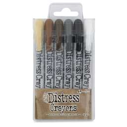 Ranger Tim Holtz Distress Crayons - Front of package of Set of 6 Neutral Crayons