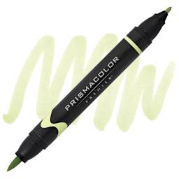 Prismacolor Premier Dual-Ended Brush Tip Marker - Avocado (marker and swatch)