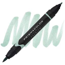 Prismacolor Premier Dual-Ended Brush Tip Marker - Celadon Green (marker and swatch)