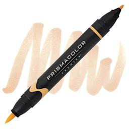 Prismacolor Premier Dual-Ended Brush Tip Marker - Deco Orange (marker and swatch)