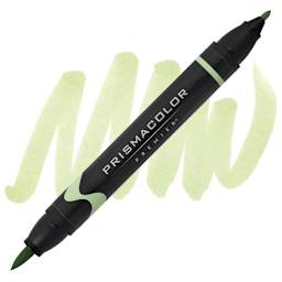 Prismacolor Premier Dual-Ended Brush Tip Marker - Green Tea (marker and swatch)