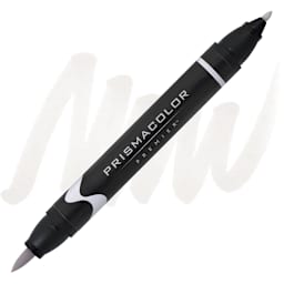 Prismacolor Premier Dual-Ended Brush Tip Marker - Warm Grey 10% (marker and swatch)