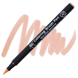 Sakura Koi Coloring Brush Pen - Coral Red pen and swatch