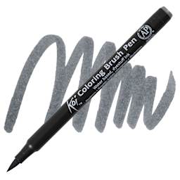 Sakura Koi Coloring Brush Pen - Dark Cool Gray pen and swatch