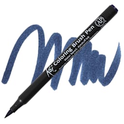 Sakura Koi Coloring Brush Pen - Prussian Blue pen and swatch