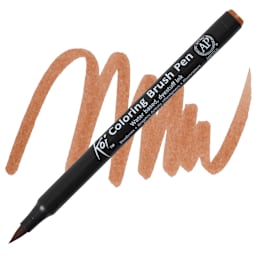 Sakura Koi Coloring Brush Pen - Raw Sienna pen and swatch