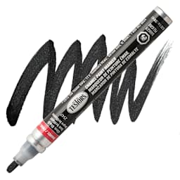 Testors Enamel Paint Marker - Gloss Black marker and swatch
