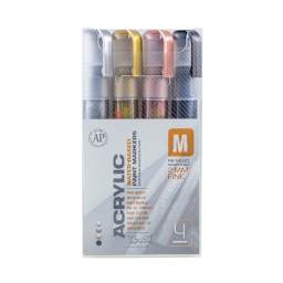 Montana Acrylic Marker Sets 4-Color Metallic Set - Fine