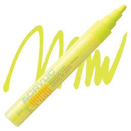 Montana Acrylic Marker - 2 mm Tip, Flash Yellow marker and swatch