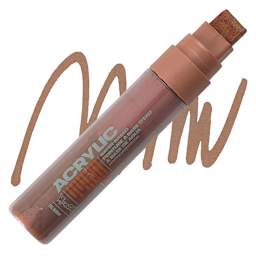 Montana Acrylic Marker - 15 mm, Matte Copper marker and swatch