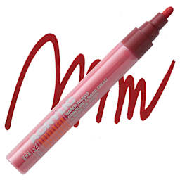 Montana Acrylic Marker - 2 mm Tip, Royal Red marker and swatch