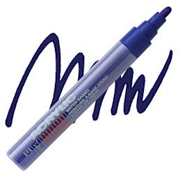 Montana Acrylic Marker - 2 mm Tip, Shock Blue Dark marker and swatch