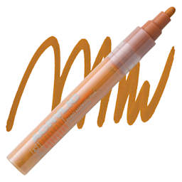 Montana Acrylic Marker - 2 mm Tip, Shock Brown Light marker and swatch