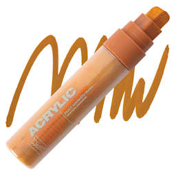 Montana Acrylic Marker - 15 mm Tip, Shock Brown Light marker and swatch