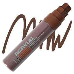Montana Acrylic Marker - 15 mm Tip, Shock Brown marker and swatch