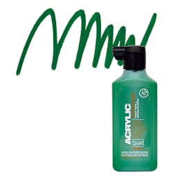 Montana Acrylic Marker Refill - 180 ml, Shock Green Dark, Refill and swatch